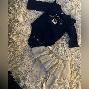 Size:3 month, baby girl 2 piece tutu outfit